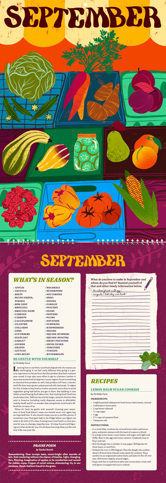 Phully Rooted: A Guide To Eating Seasonally & Locally in Philadelphia/PA –– Calendar Layout